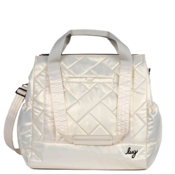 Lug Yacht Carry-All Zip Tote - Metallic Champagne NWT - Picture 8 of 8